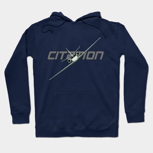 Citaton Front in Flight Hoodie by Caravele